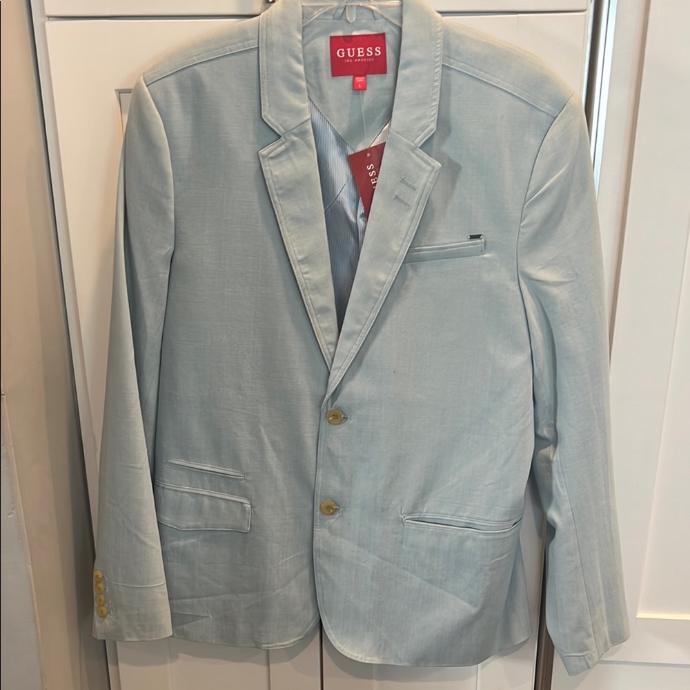 Guess Blue Sport Coat Lightweight Blazer